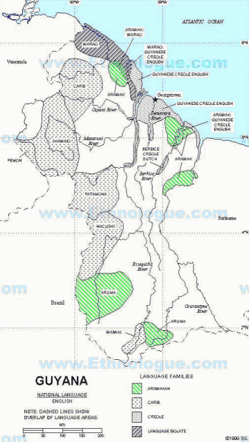 Linguistic Map of Guyana